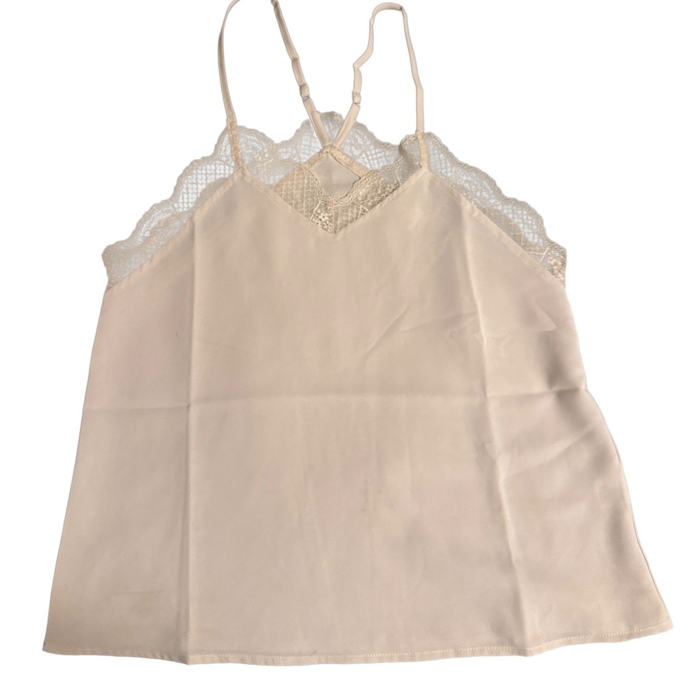 New BiBi Cream Lace Detail Top